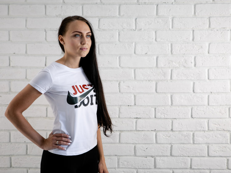 Футболка Nike белая женская