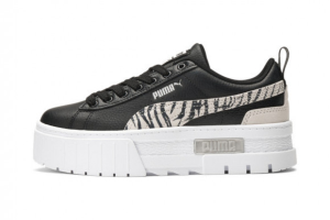 PUMA Mayze Zebra Sneakers JR in Black/Silver/Ivory Cremate